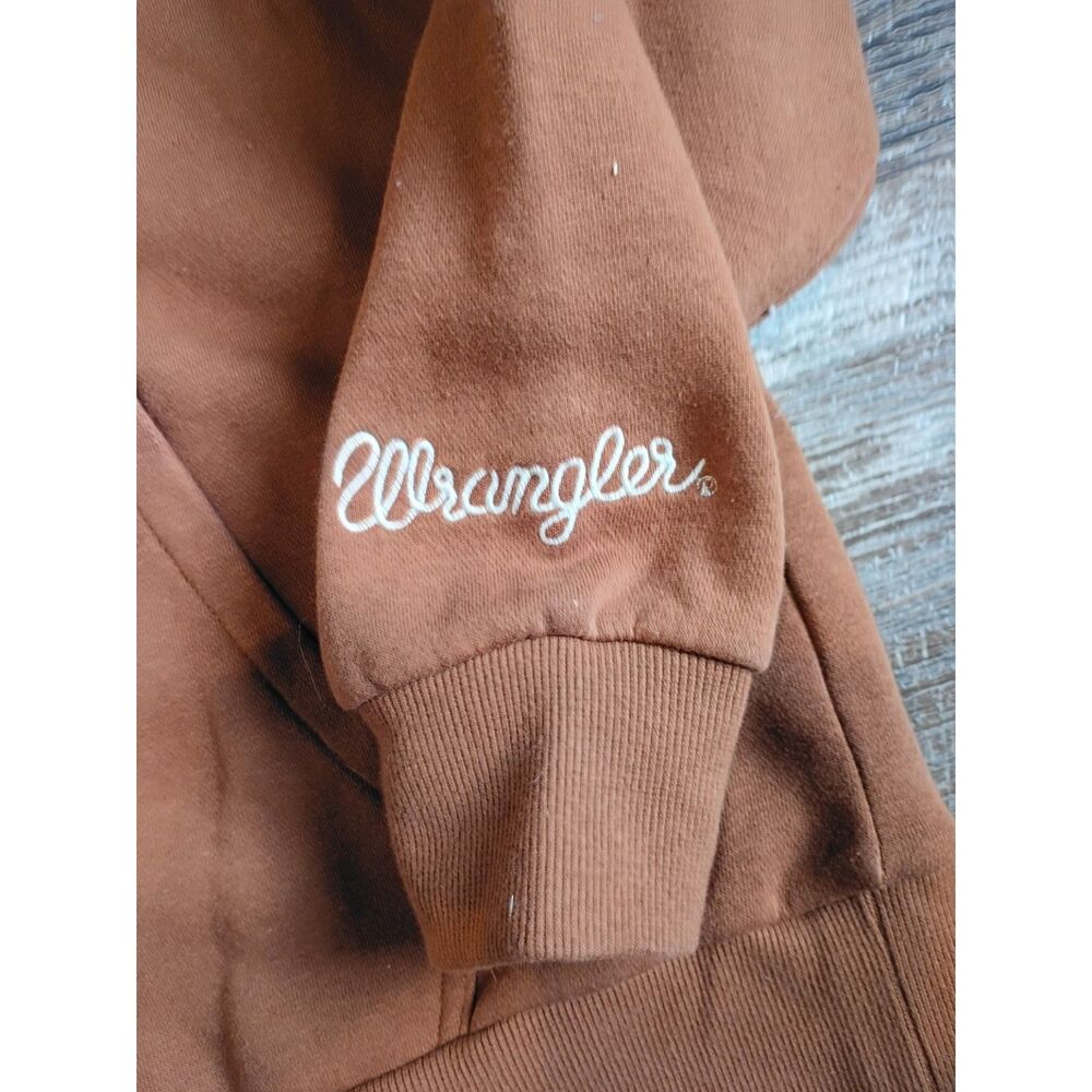Wrangler Retro Women's Western Stitch Quarter Zip Pullover Brown Size M NWT - Picture 6 of 8